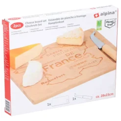 Alpina 2 Kaasplanken in hout met kaasmes> Keuken