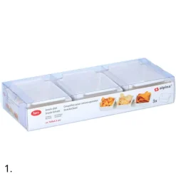 Alpina 3 schaaltjes wit voor amuse/snack (4 ass)> Keuken