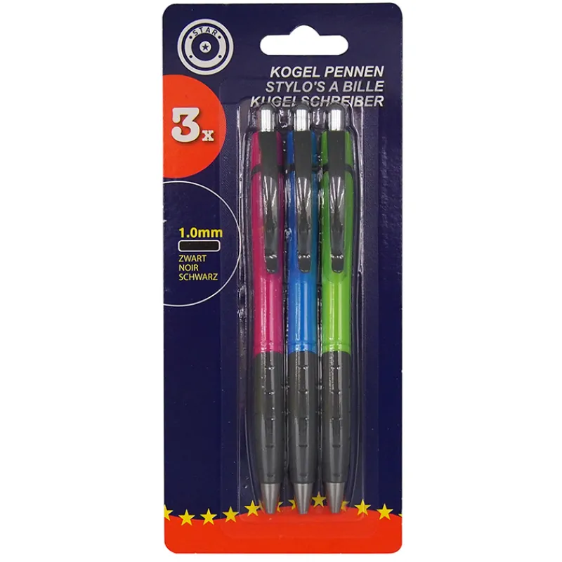 Star Balpen zwarte inkt (3 stuks)> Schrijven & Tekenen