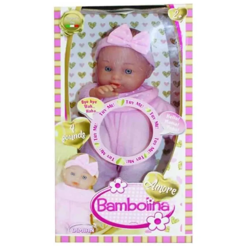 Bambolina Amore babypop met geluid> Poppen