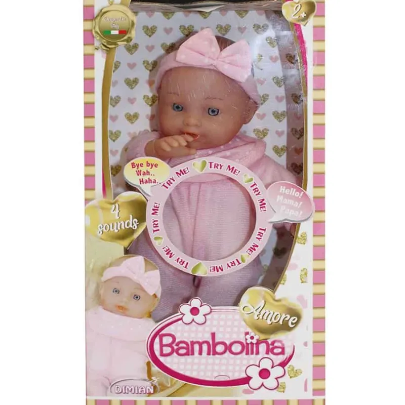 Bambolina Amore babypop met geluid> Poppen