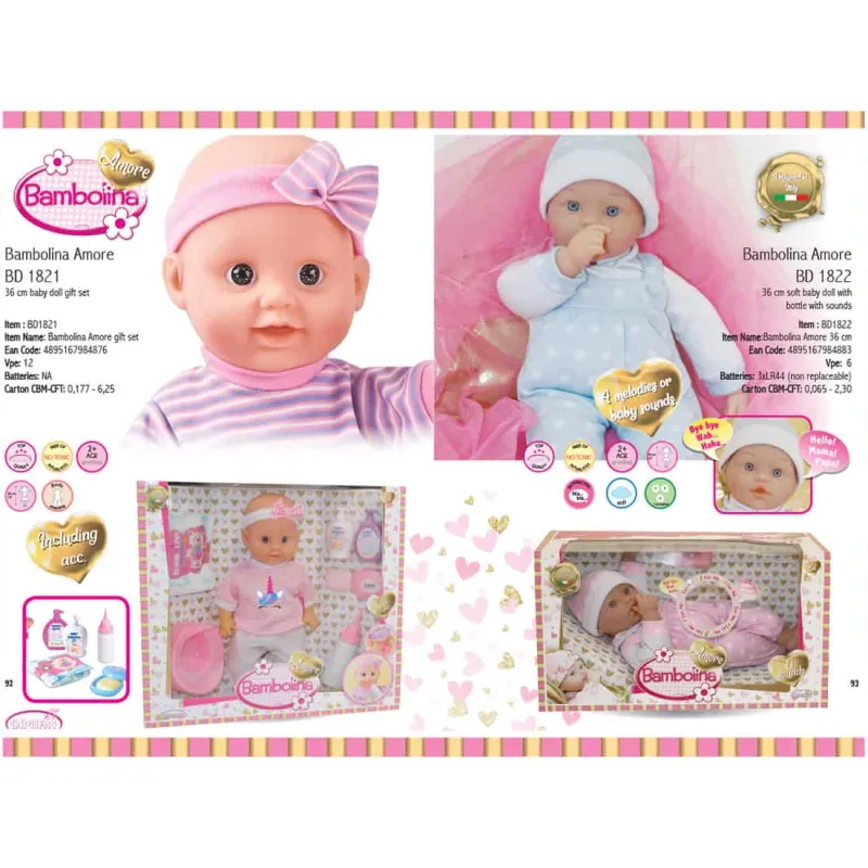 Bambolina Playtime Babypop met drink- & plasfunctie> Poppen