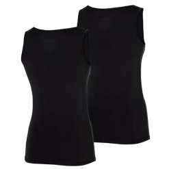Bamboo Singlet (2 stuks) dames zwart> Textiel