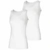 Bamboo Singlet (2 stuks) dames wit> Textiel