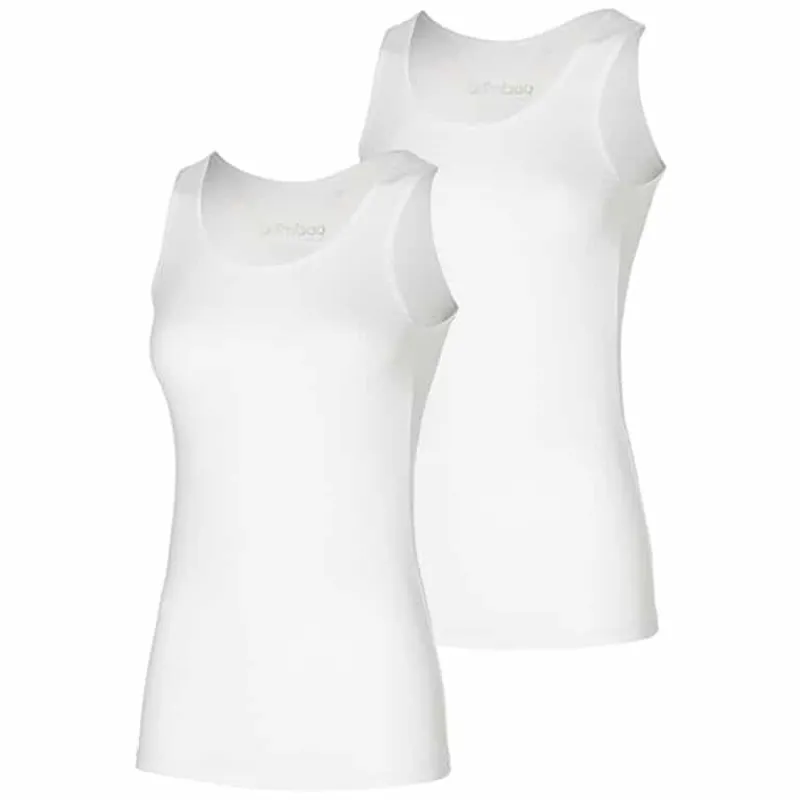 Bamboo Singlet (2 stuks) dames wit> Textiel