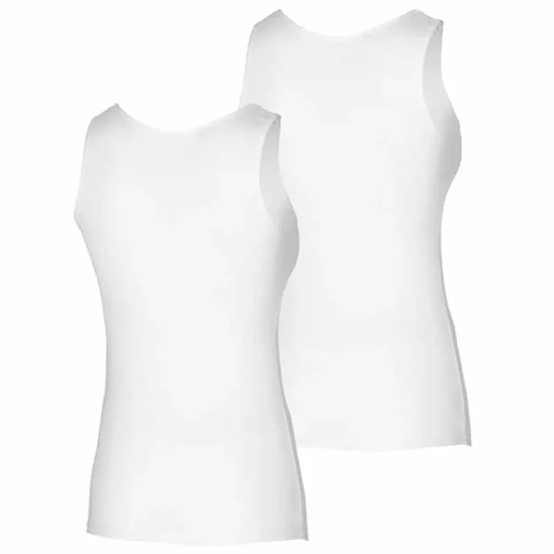 Bamboo Singlet (2 stuks) dames wit> Textiel