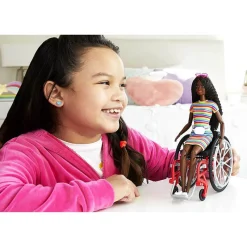 Barbie, Mattel Barbie Fashionista met rolstoel (pop 166)> Speelsets