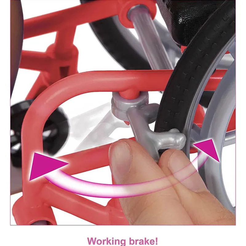 Barbie, Mattel Barbie Fashionista met rolstoel (pop 166)> Speelsets