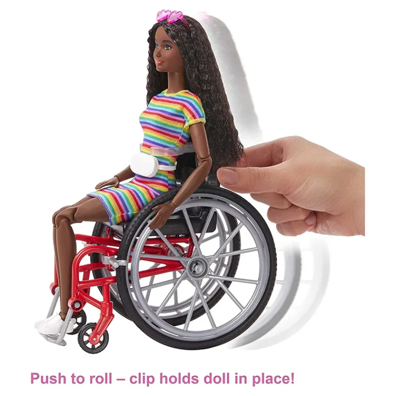 Barbie, Mattel Barbie Fashionista met rolstoel (pop 166)> Speelsets