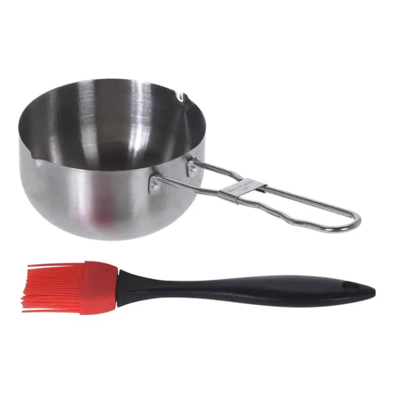 BBQ Sauspan (ø11cm) met silicone borstel> Barbecue