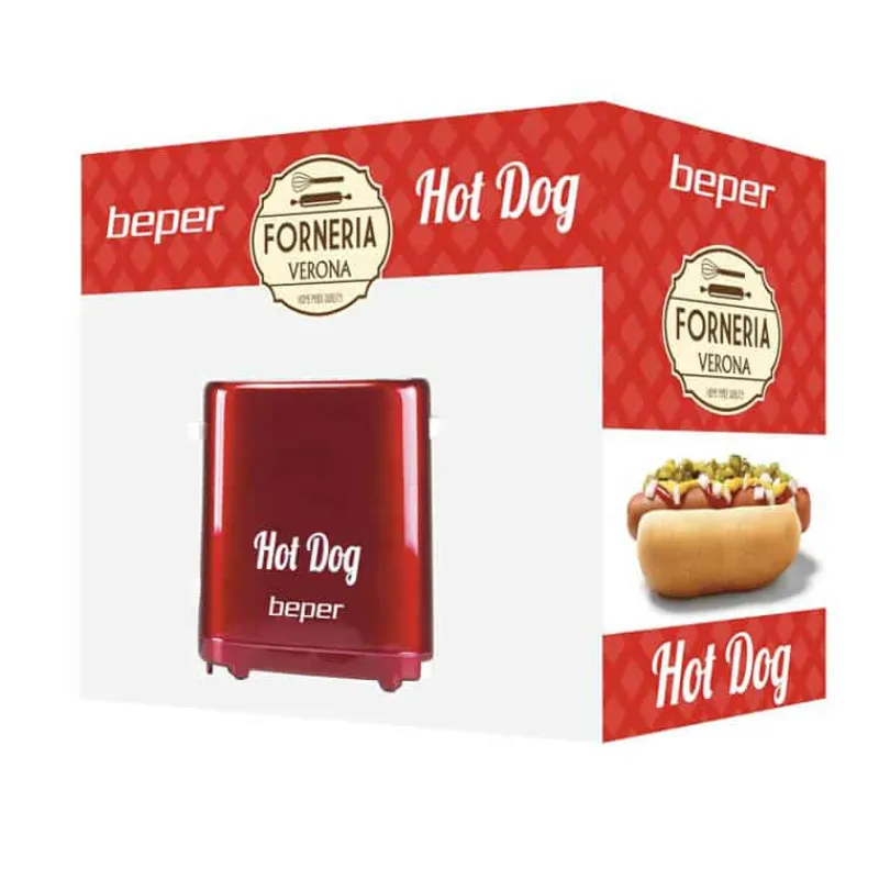Beper Hotdogmaker (750W) rood> Koken & Bakken|Keuken