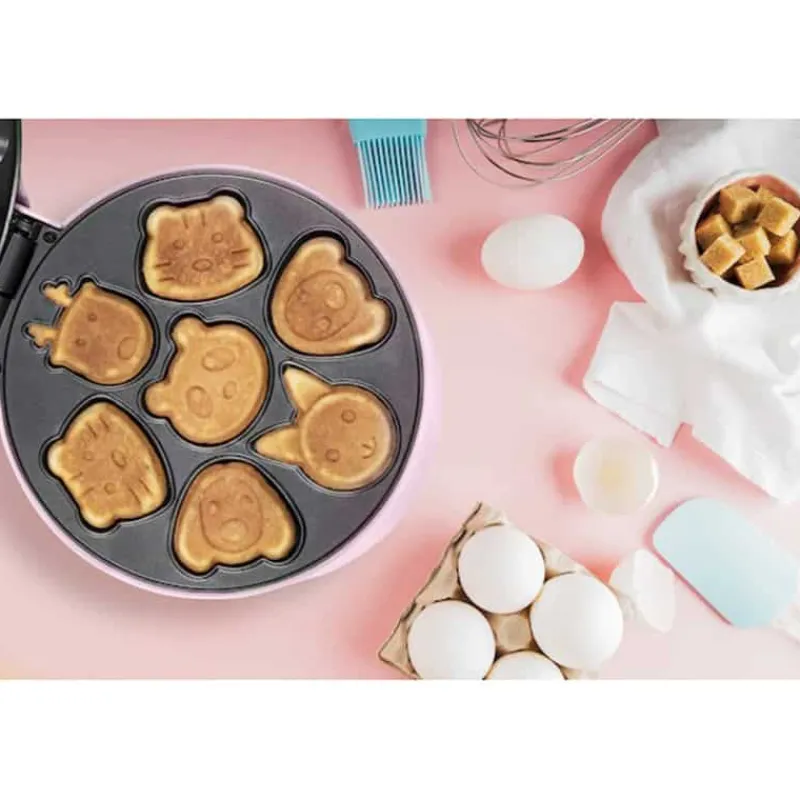 Bestron Wafelijzer wafels in diervorm (700W) roze> Koken & Bakken|Keuken