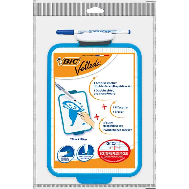 Bic Velleda Whiteboard (26x19cm) + stift + wisser> Schrijven & Tekenen