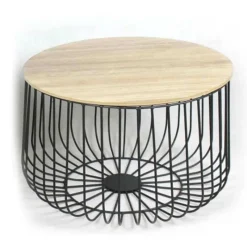 Bijzettafel 54xH33cm MDF / metaal> Meubilair