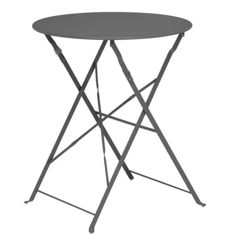 Bistroset mat antraciet (tafel ø60cm)> Tuinmeubels