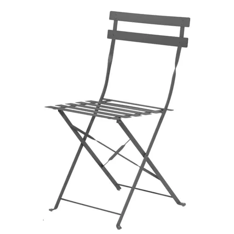 Bistroset mat antraciet (tafel ø60cm)> Tuinmeubels