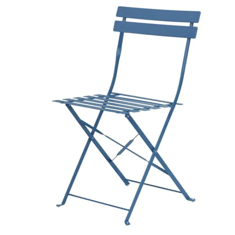 Bistroset mat blauw (tafel ø60cm)> Tuinmeubels