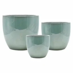 Bloempot aardewerk (ø25x22cm) geglazuurd groen> Bloemen & Planten