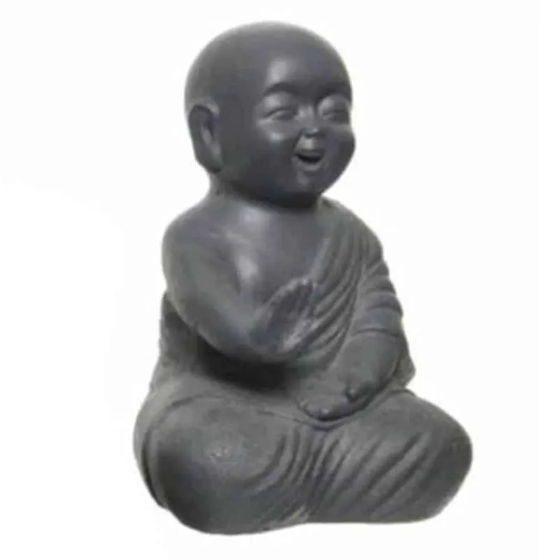 Boeddha zittend (34cm) antraciet> Decoratie