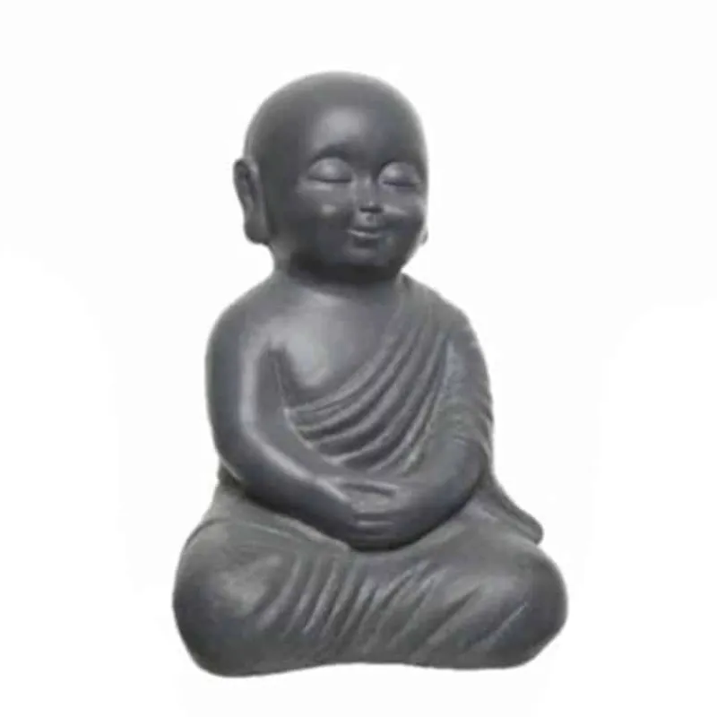 Boeddha zittend (34cm) antraciet> Decoratie