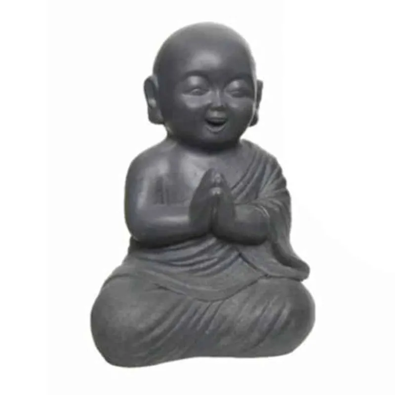 Boeddha zittend (34cm) antraciet> Decoratie