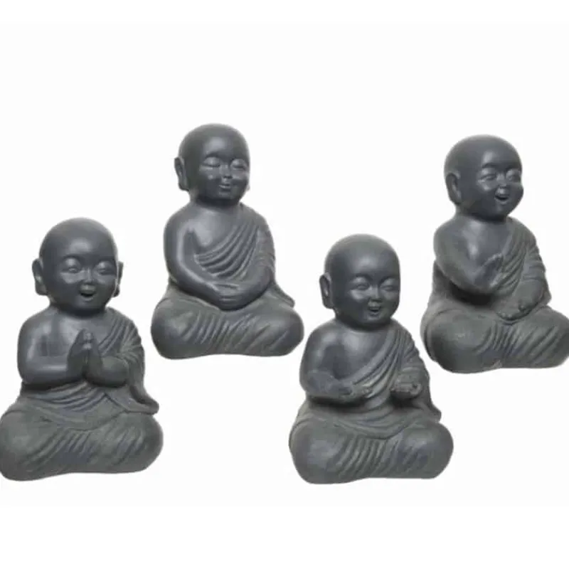 Boeddha zittend (34cm) antraciet> Decoratie