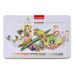 Bruynzeel Fineliner Brushpen (72 stuks)> Schrijven & Tekenen|Educatief