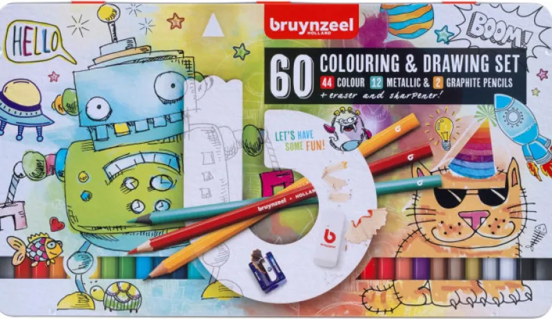 Bruynzeel Kleurpotloden (60 stuks) Kleine kunstenaar> Schrijven & Tekenen