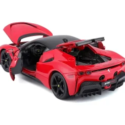 Burago Ferrari SF90 Stradale 1:18 Rood/Zwart><noscript><img width=
