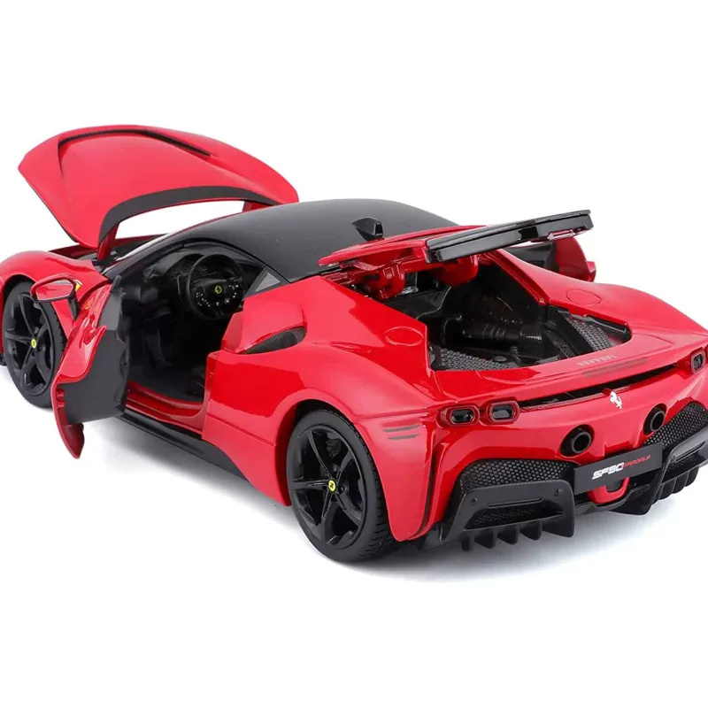 Burago Ferrari SF90 Stradale 1:18 Rood/Zwart> 4 Wielen