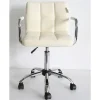 Bureelstoel ecru met armleuning, verchroomd onderstel, verstelbaar> Meubel