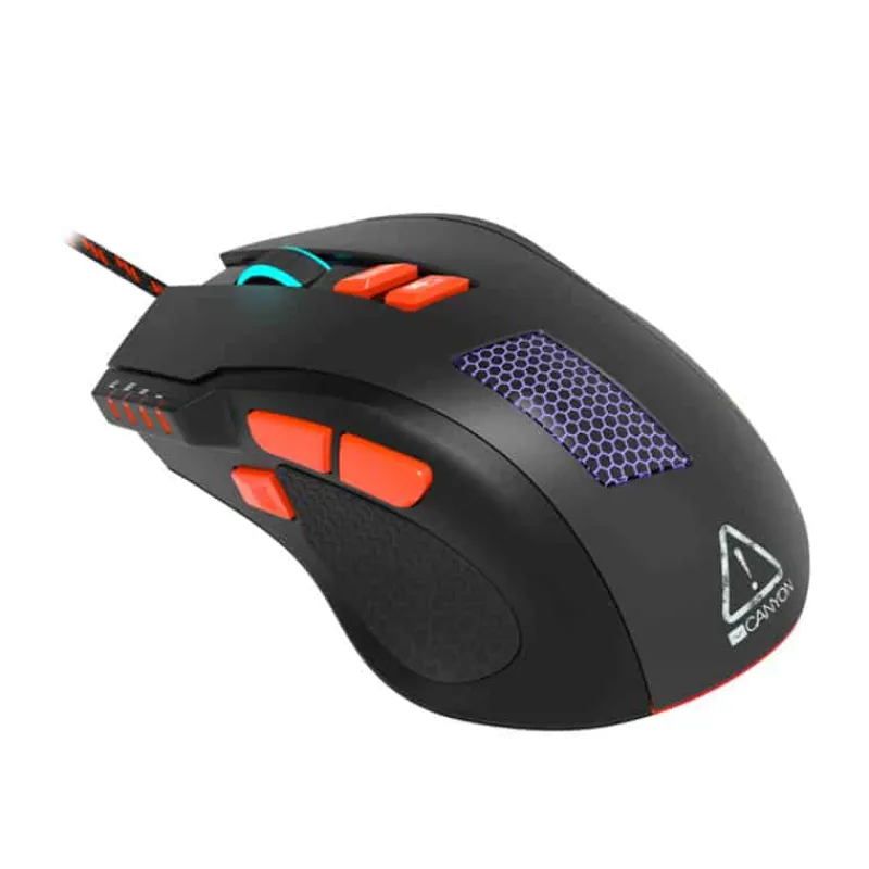 Canyon gamingmuis corax 6400dpi programmmeerbaar zwart/oranje> Pc & Electronica|Electronica & Muziek