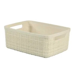 Curver Opbergbox Rechthoek 5L in jute, wit> Opbergen|Badkamer