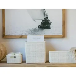 Curver Opbergbox Rechthoek 5L in jute, wit> Opbergen|Badkamer