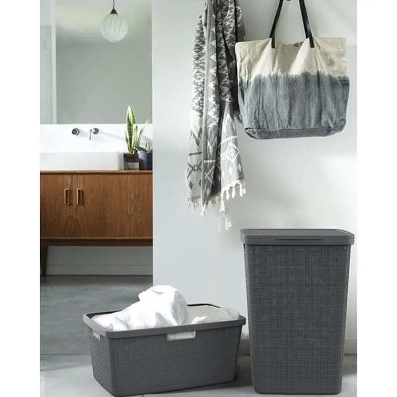 Curver wasbox 58L in jute, donkergrijs> Opbergen|Badkamer