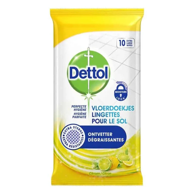 Dettol Vloerdoekjes 10 stuks> Poetsproducten|Hygiëne