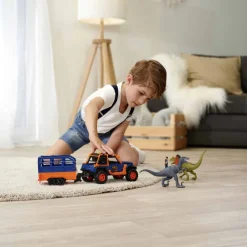 Dickie Dino Commander Jeep + Trailer> 4 Wielen