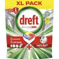 Dreft Platinum Plus 55 Tabs Citroen All in One> Poetsproducten