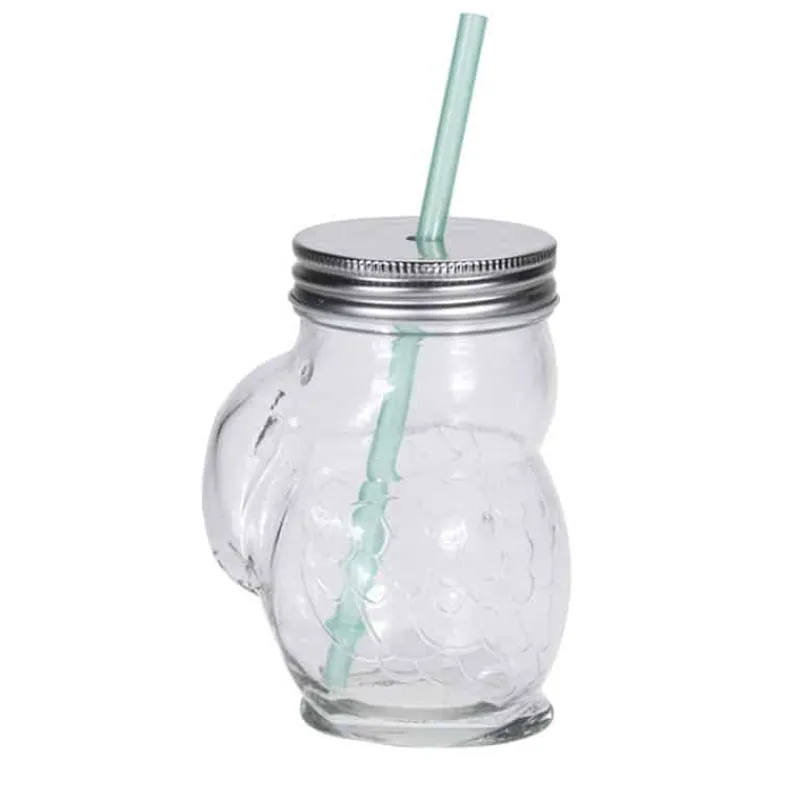 Drinkglas met rietje (14cm)> Glazen & Bekers|Decoratie
