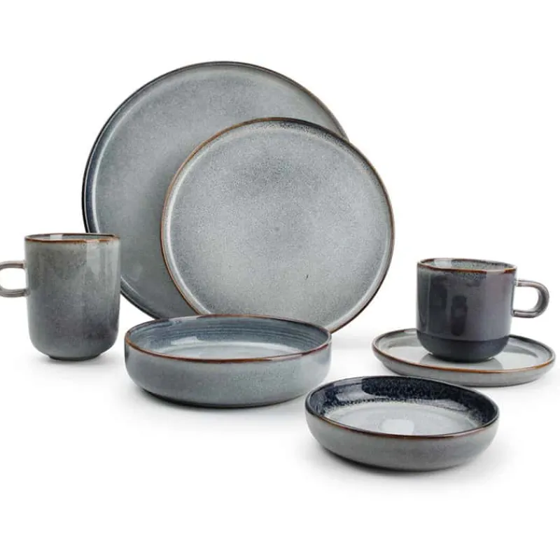 ONA Duna diep bord 22xH6cm blauw> Eetservies