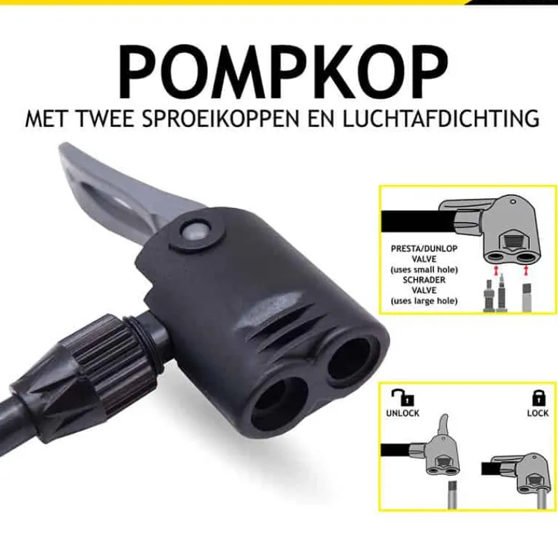 Maxxus Dunlop Fietspomp staand (ø35mm, H62cm)> Fiets & Sport