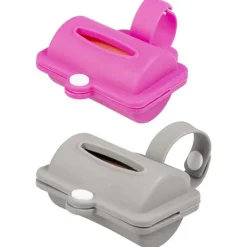 Duvo+ poepzakjes dispenser Silicone (8,2cm) grijs of roze><noscript><img width=