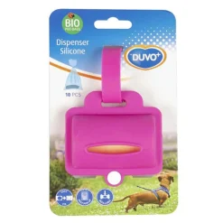 Duvo+ poepzakjes dispenser Silicone (8,2cm) grijs of roze><noscript><img width=