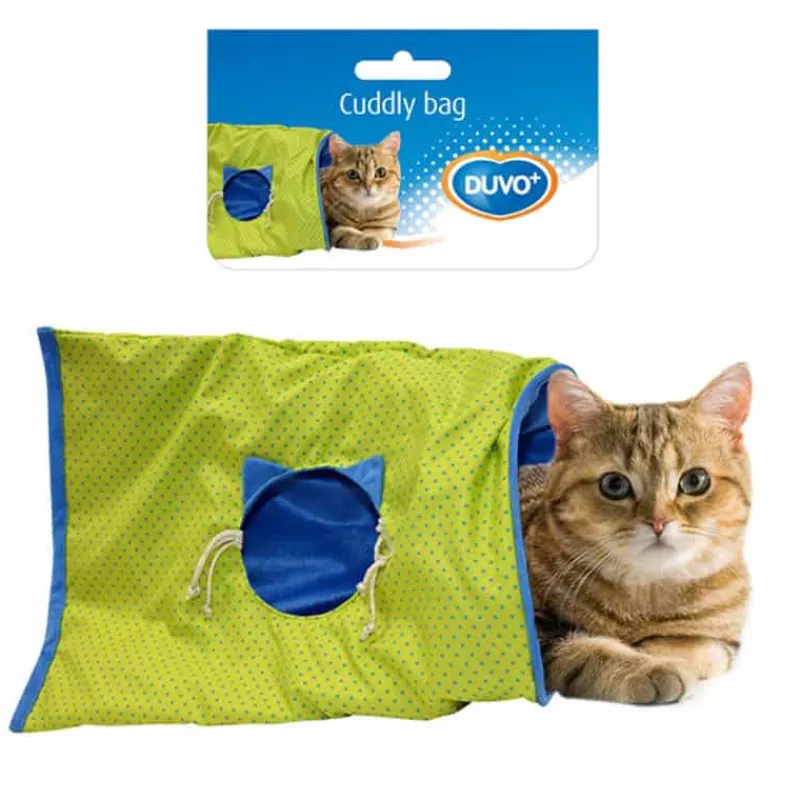 Duvo+ speeltunnel Crackle (50x35x0,5cm) blauw> Kat