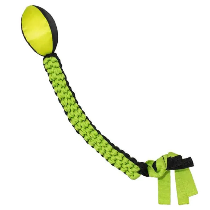 Duvo+ Sporty rugby met staart (69x8x7cm) zwart/geel> Hond