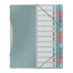 Esselte Divider book PP assortiment 12 tabs> Mappen & Ordners