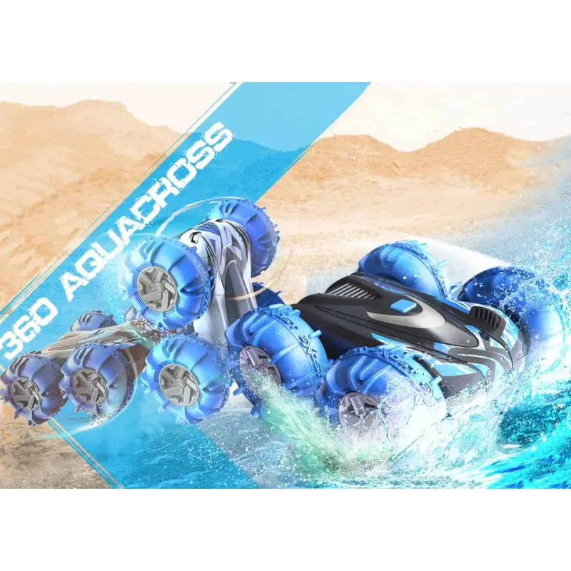 Exost 1:18 R/C 360° AquaCross amfibie stuntauto blauw> R/C|Muziek & Elektronica