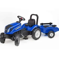 Falk Traktor met aanhangwagen “New Holland T6” blauw> Fiets & Sport|Baby & Peuter