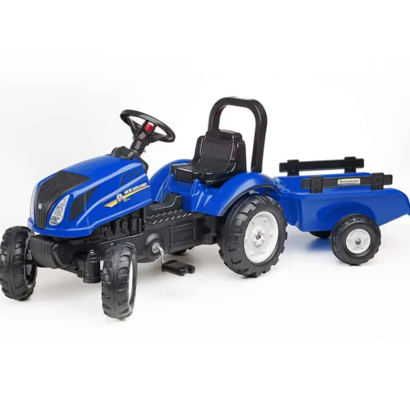Falk Traktor met aanhangwagen “New Holland T6” blauw> Fiets & Sport|Baby & Peuter
