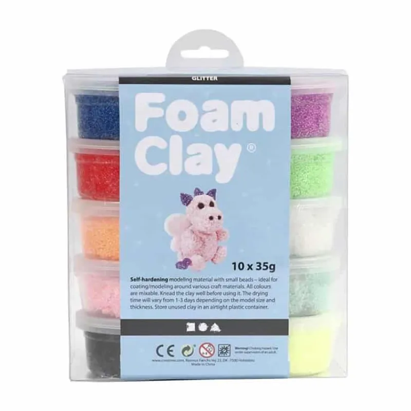 Foam Clay glitter (10x35gr)> Creatief